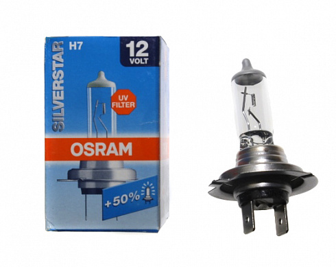 Лампа Н-7 12V  55W ОSRAМ +50% 64210SVS Silver