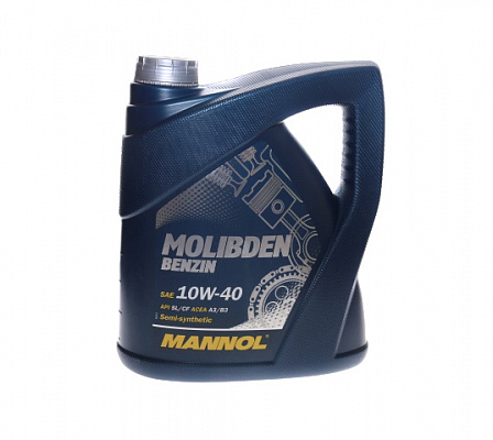 Масло мотор. MANNOL  Molibden  10/40  4л п/синт. (пластик)