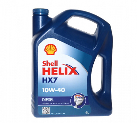 Масло мотор. SHELL Helix HX7 10/40  4л п/синт. Diesel