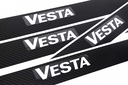 Наклейка порогов VESTA (4шт)